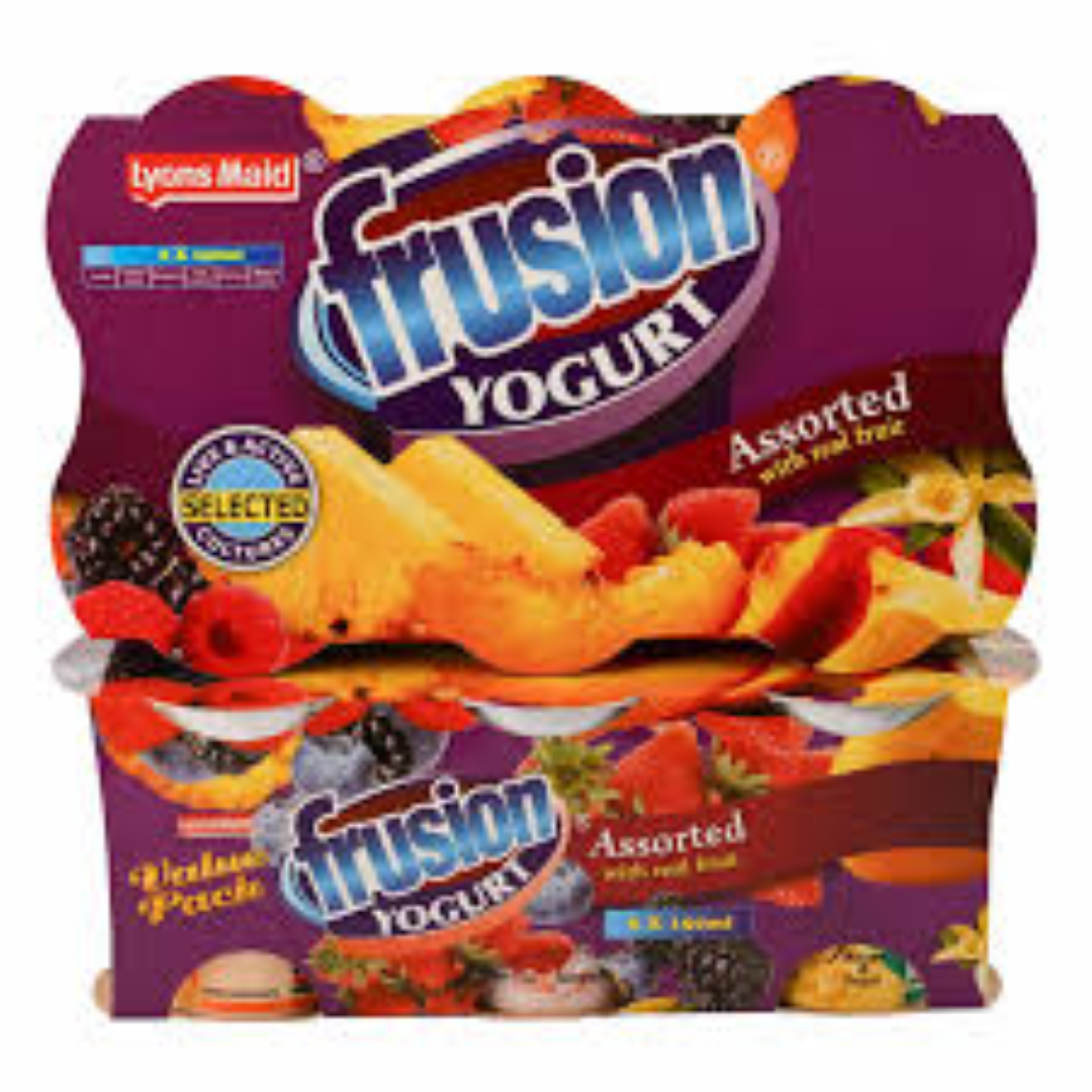 FRUSION ASST YOGURT VALUE PACK 6X150ML